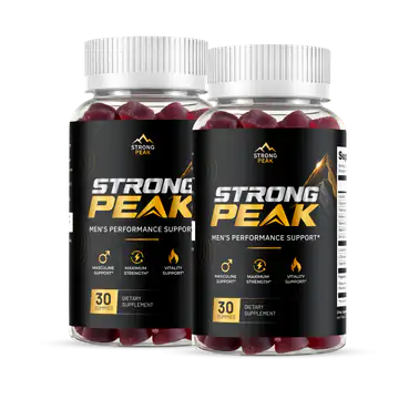 Strong Peak men's performance support gummies, two 30-count bottles